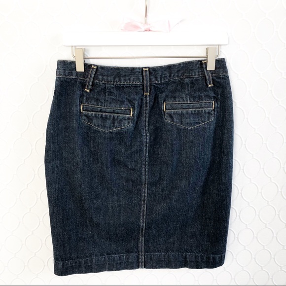 J Crew Button Denim Skirt SZ 4 - Picture 2 of 4